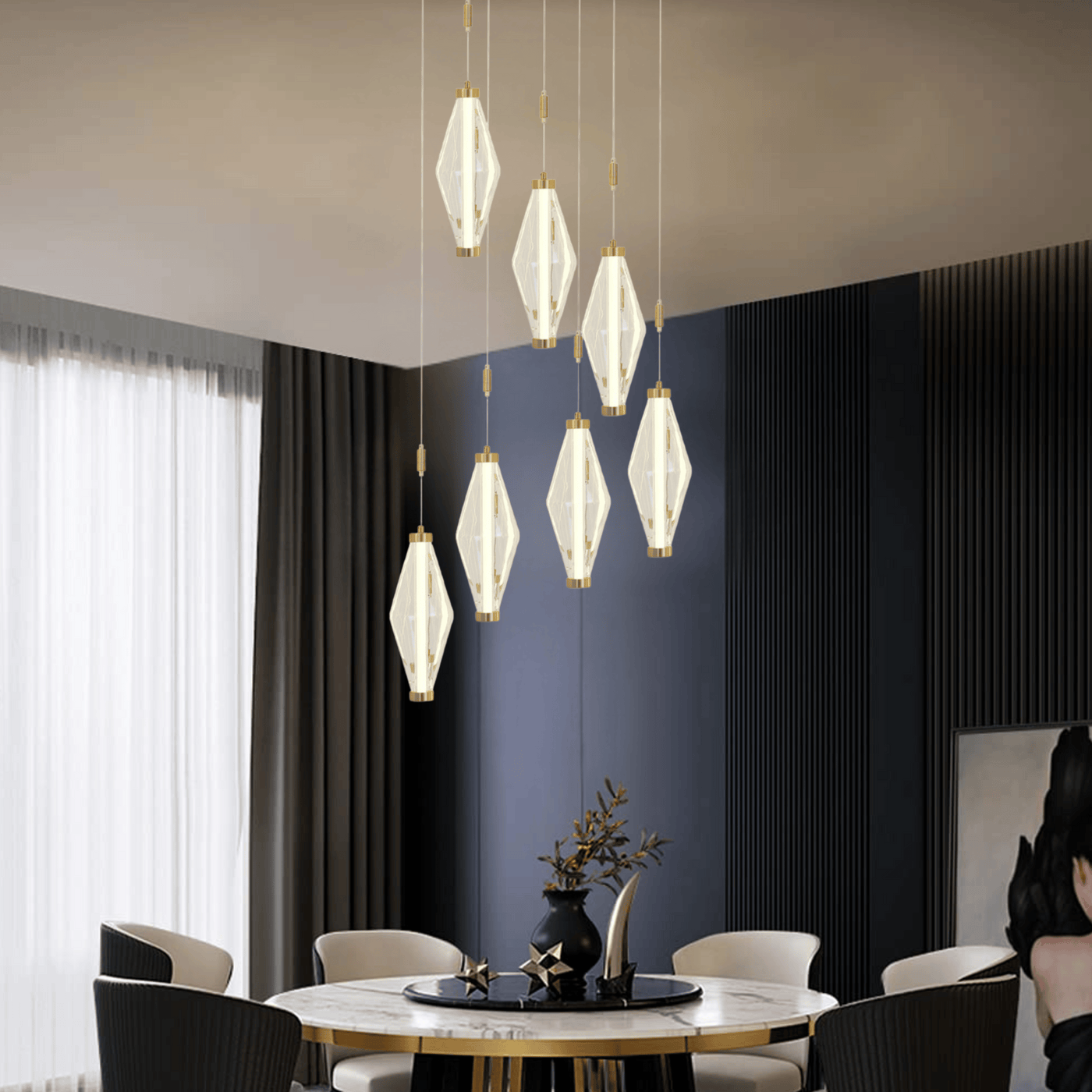 Diamond Drops Hanging Light - Teenbatti