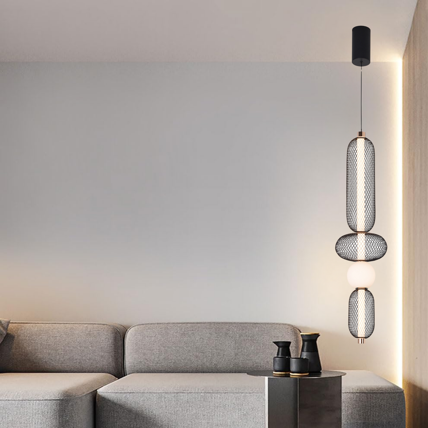 Mesh & Glow A Hanging Light - Teenbatti
