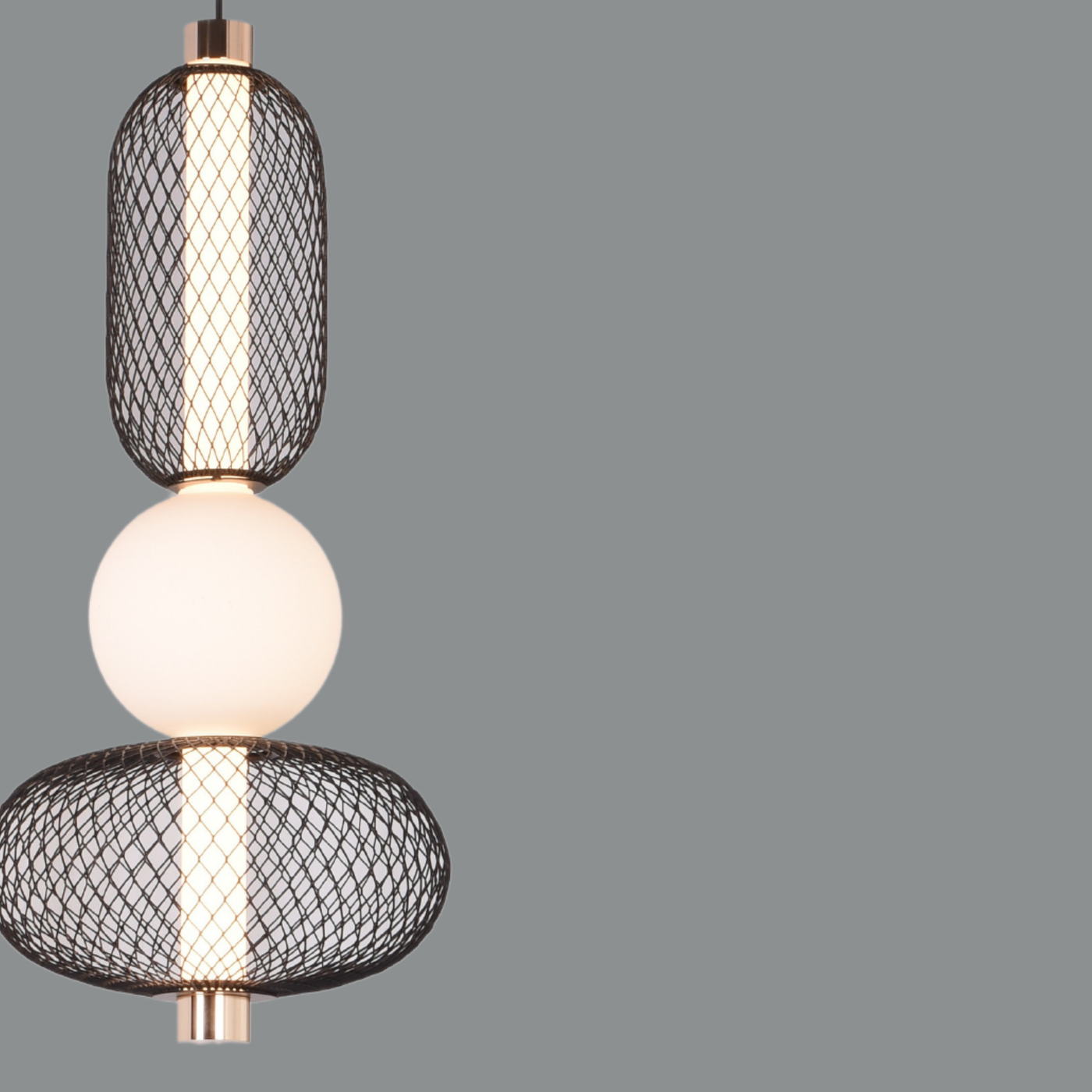 Mesh & Glow B Hanging Light - Teenbatti