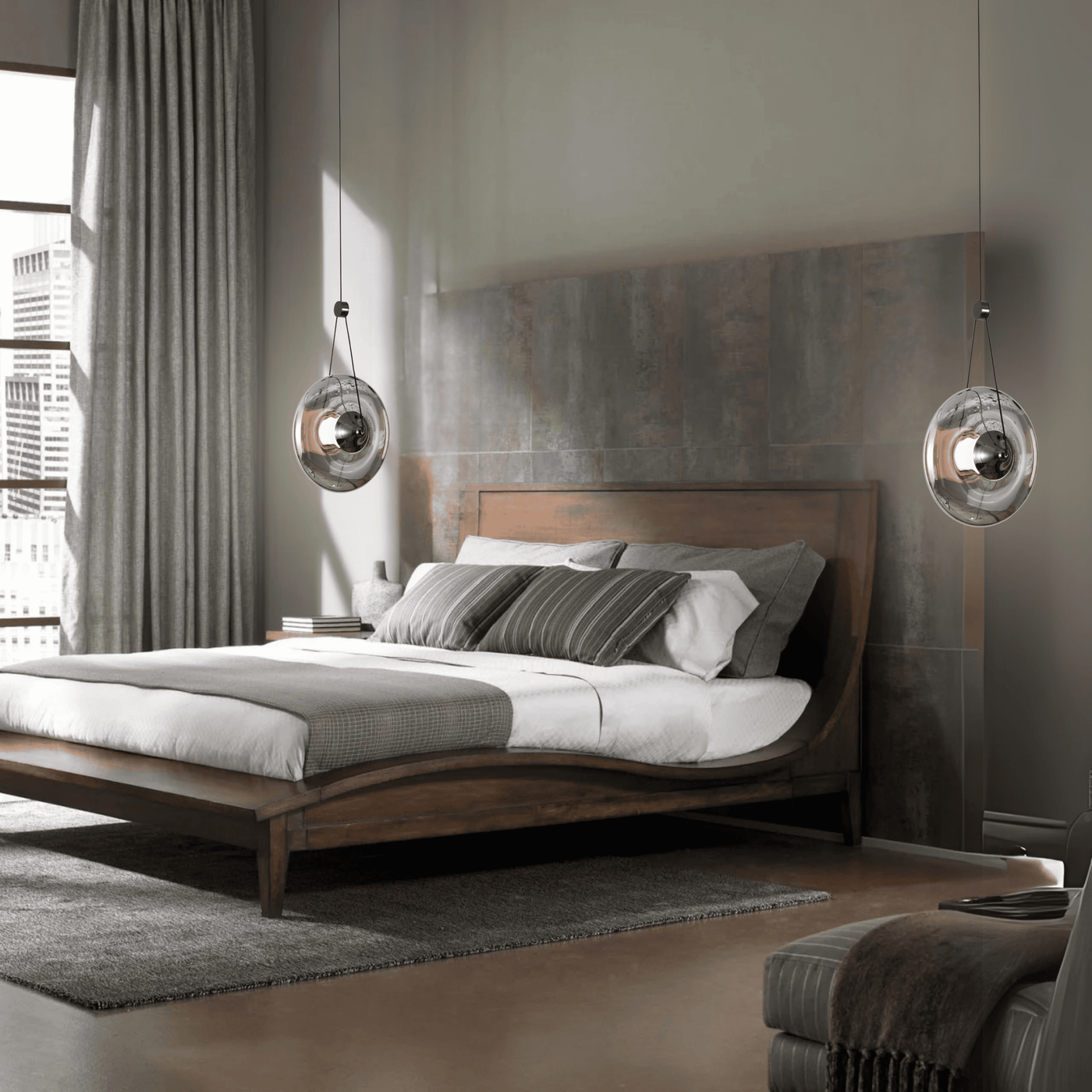 Duo Disc Hanging Light - Teenbatti