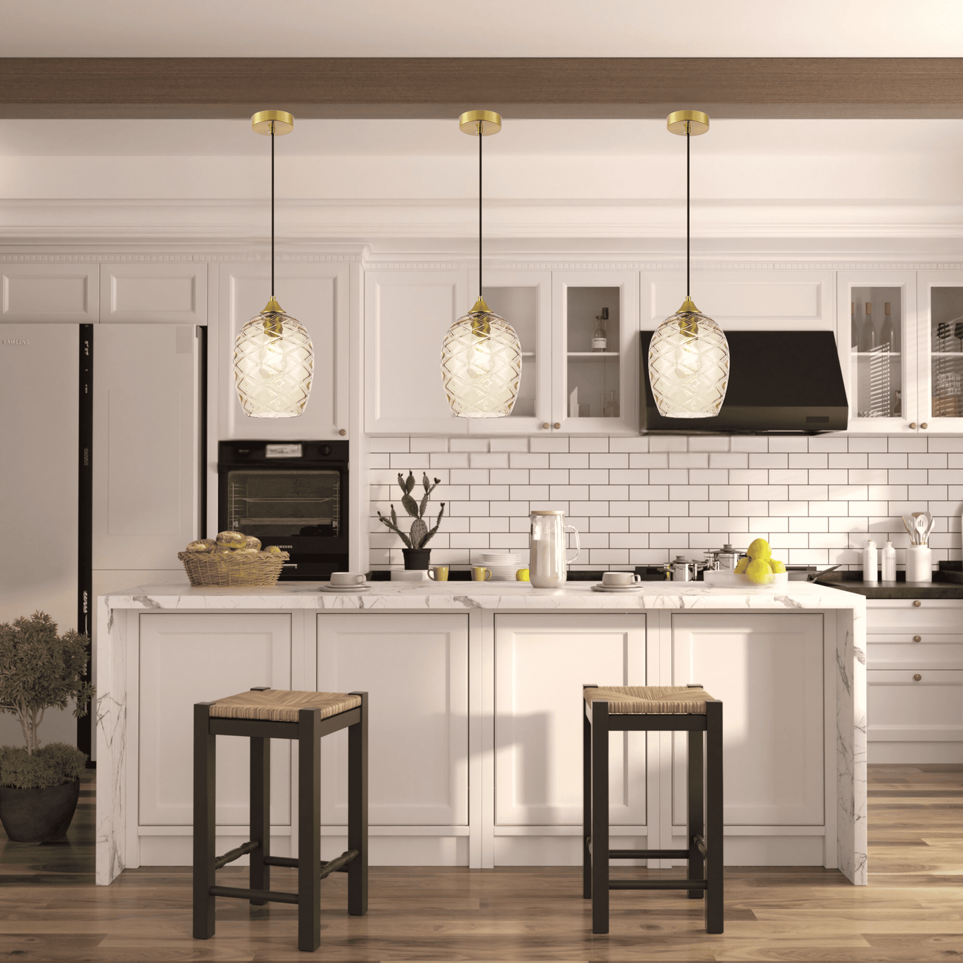 Diamond Cut Hanging Light - Teenbatti