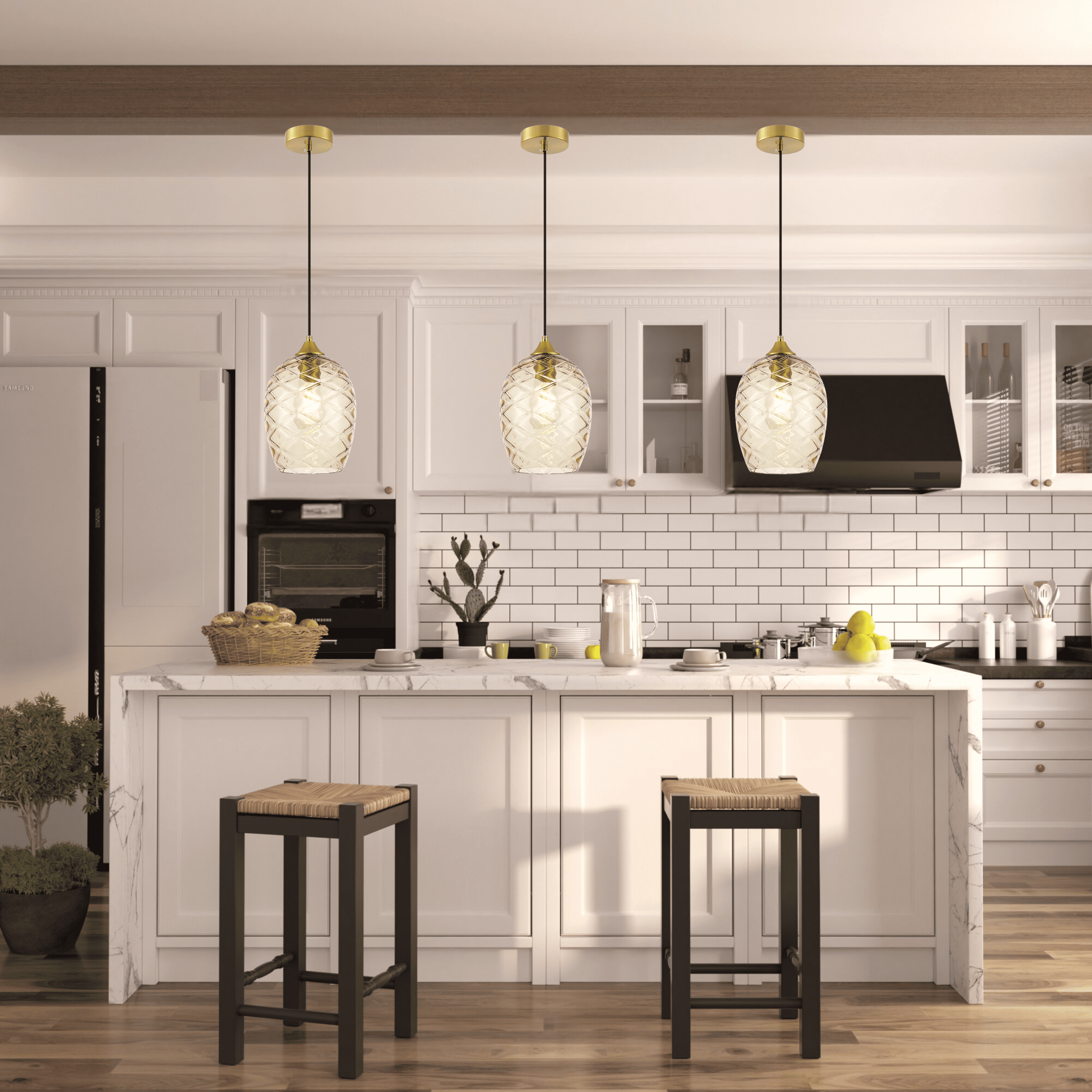 Diamond Cut Hanging Light - Teenbatti