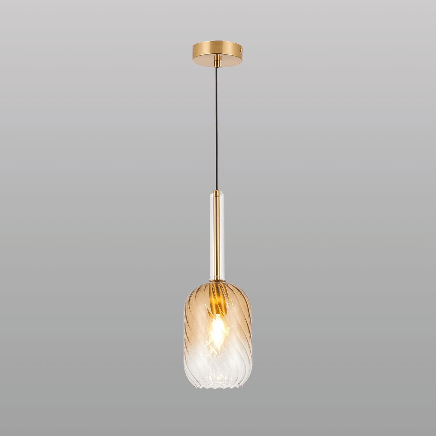 Spiral Glass Hanging Light
