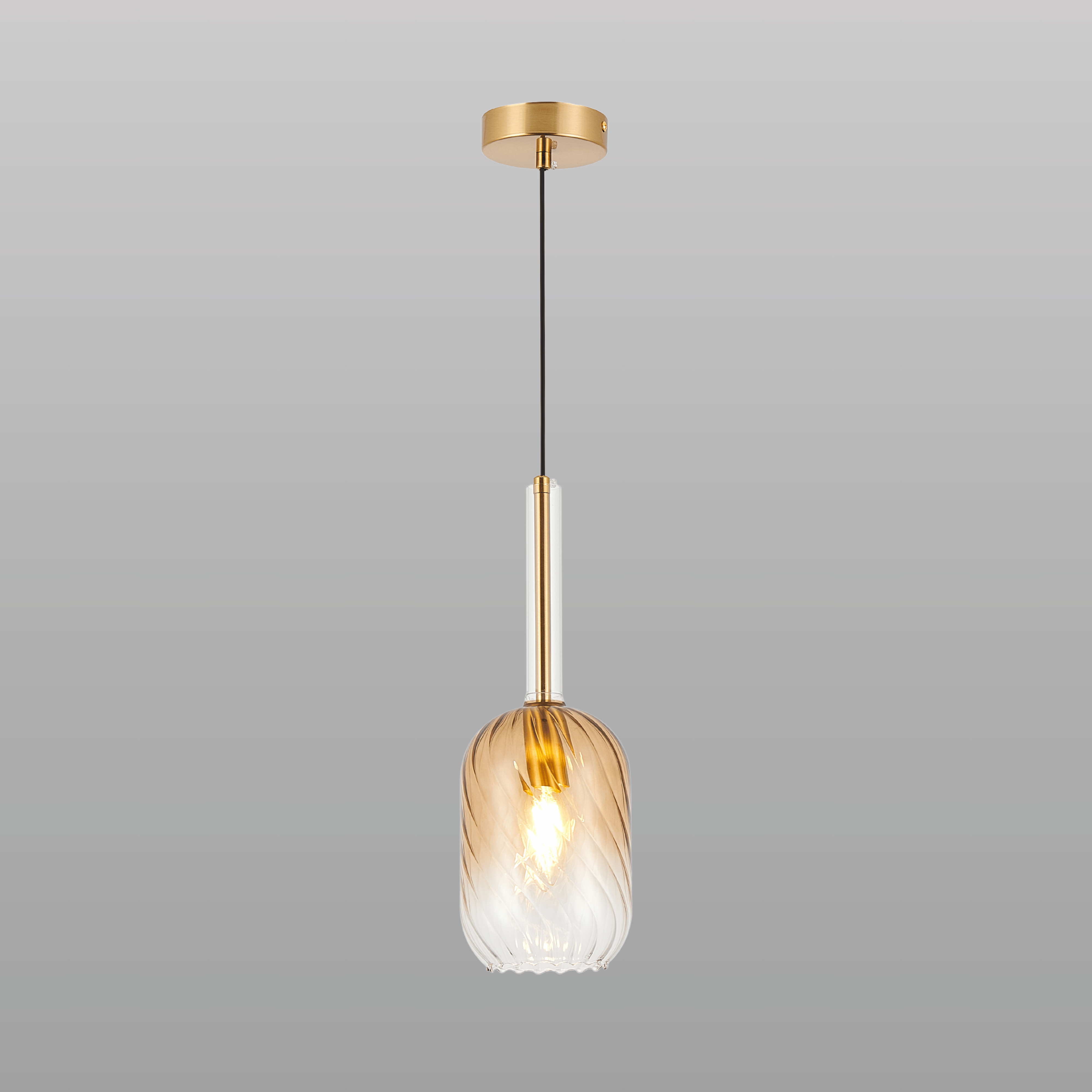 Spiral Glass Hanging Light