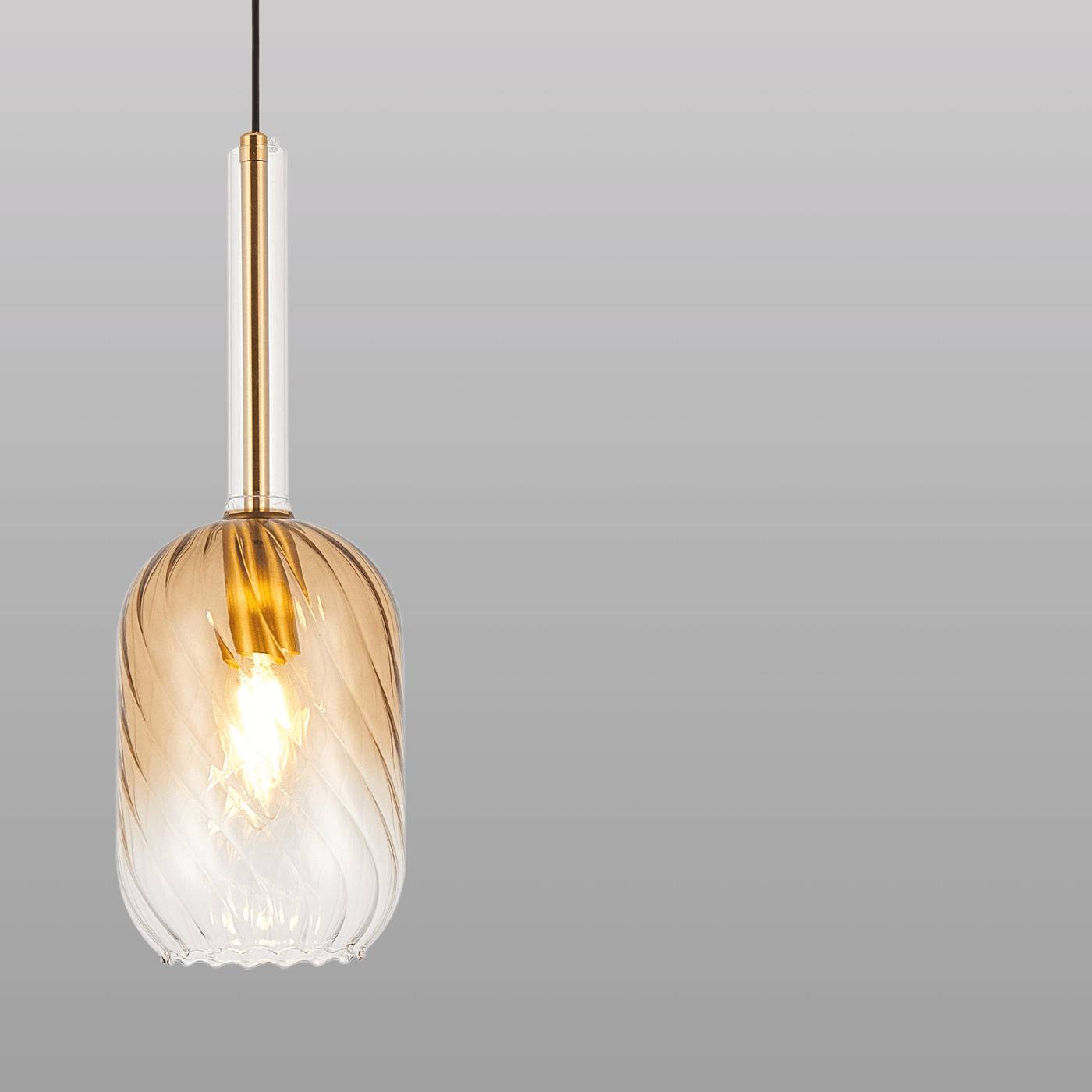 Spiral Glass Hanging Light