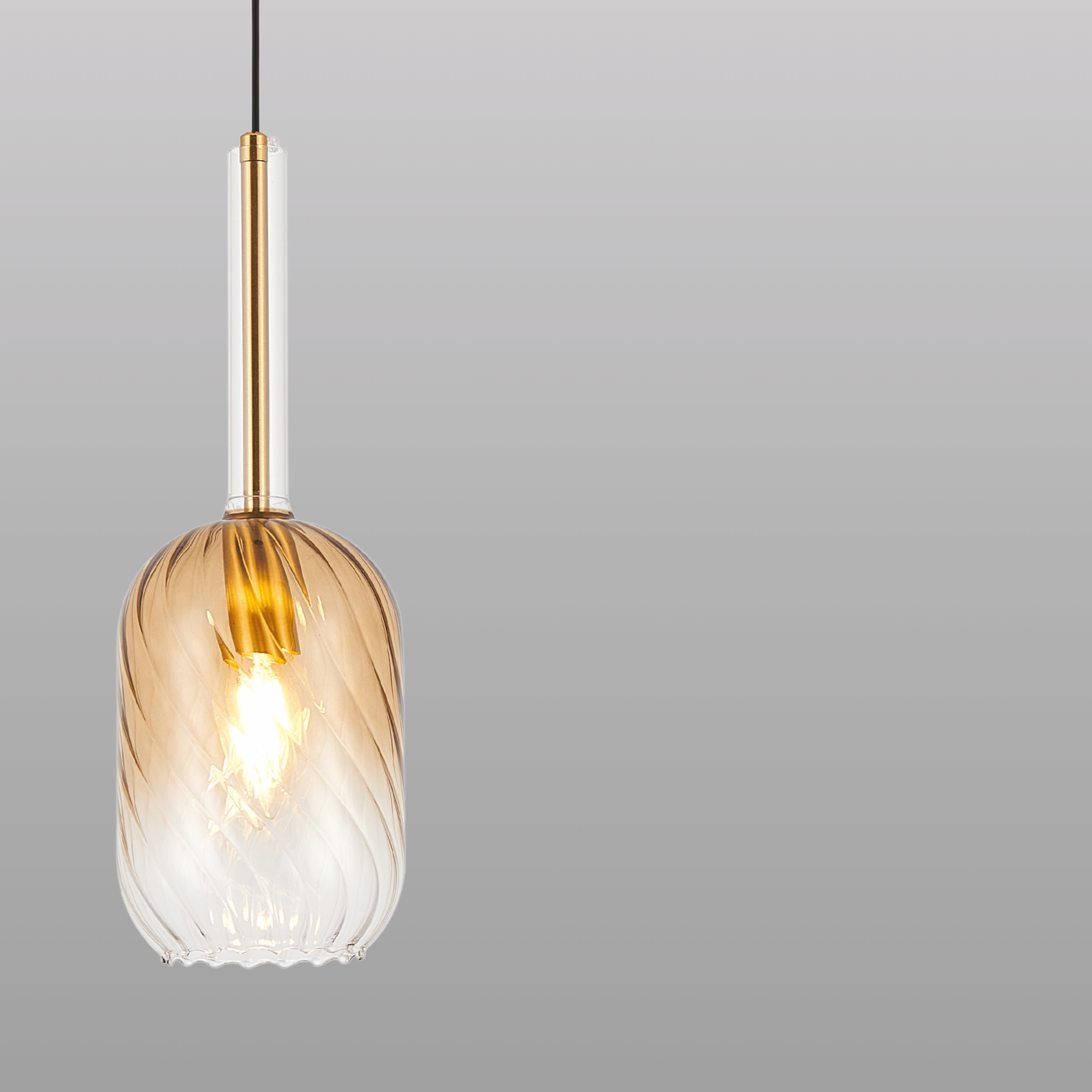 Spiral Glass Hanging Light