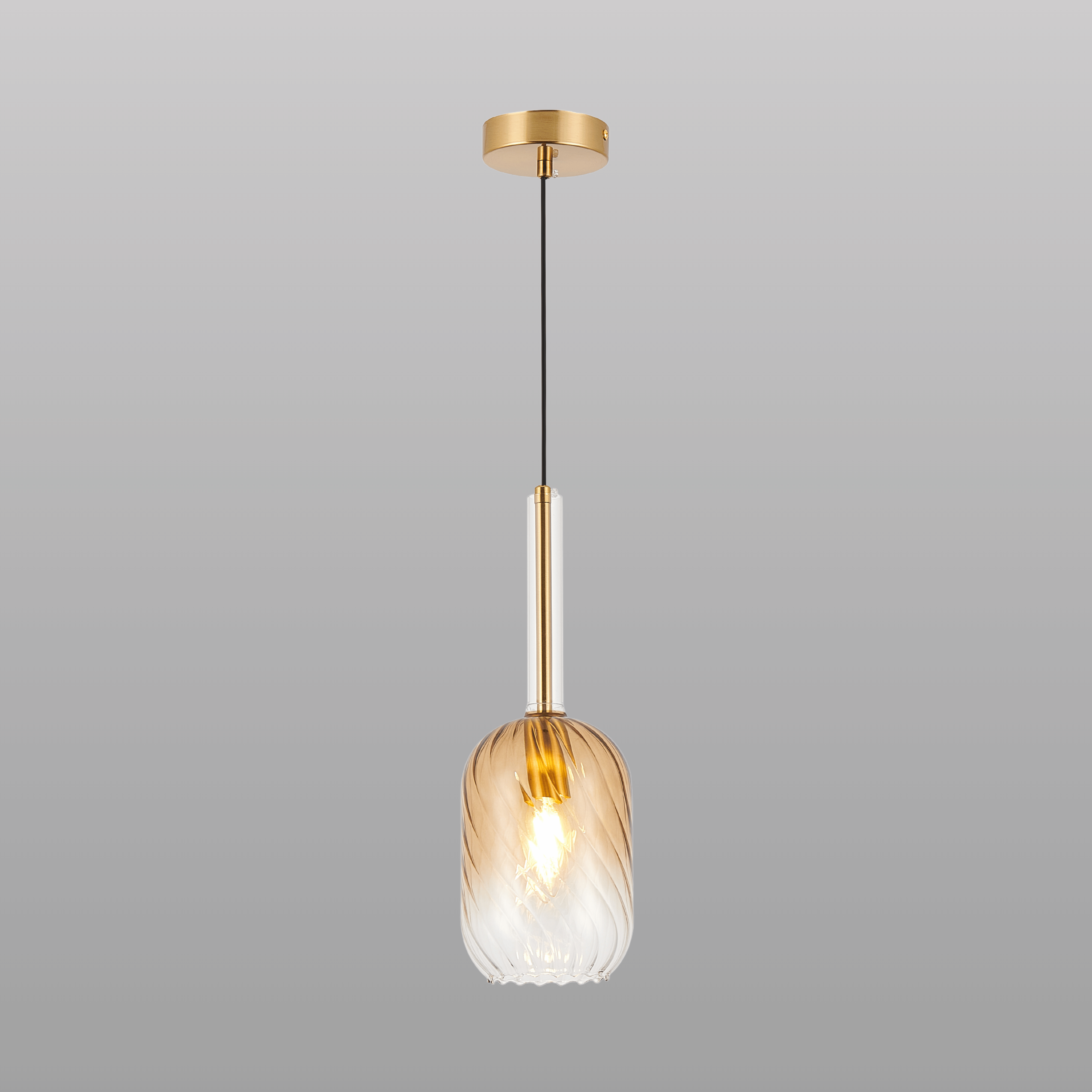 Spiral Glass Hanging Light