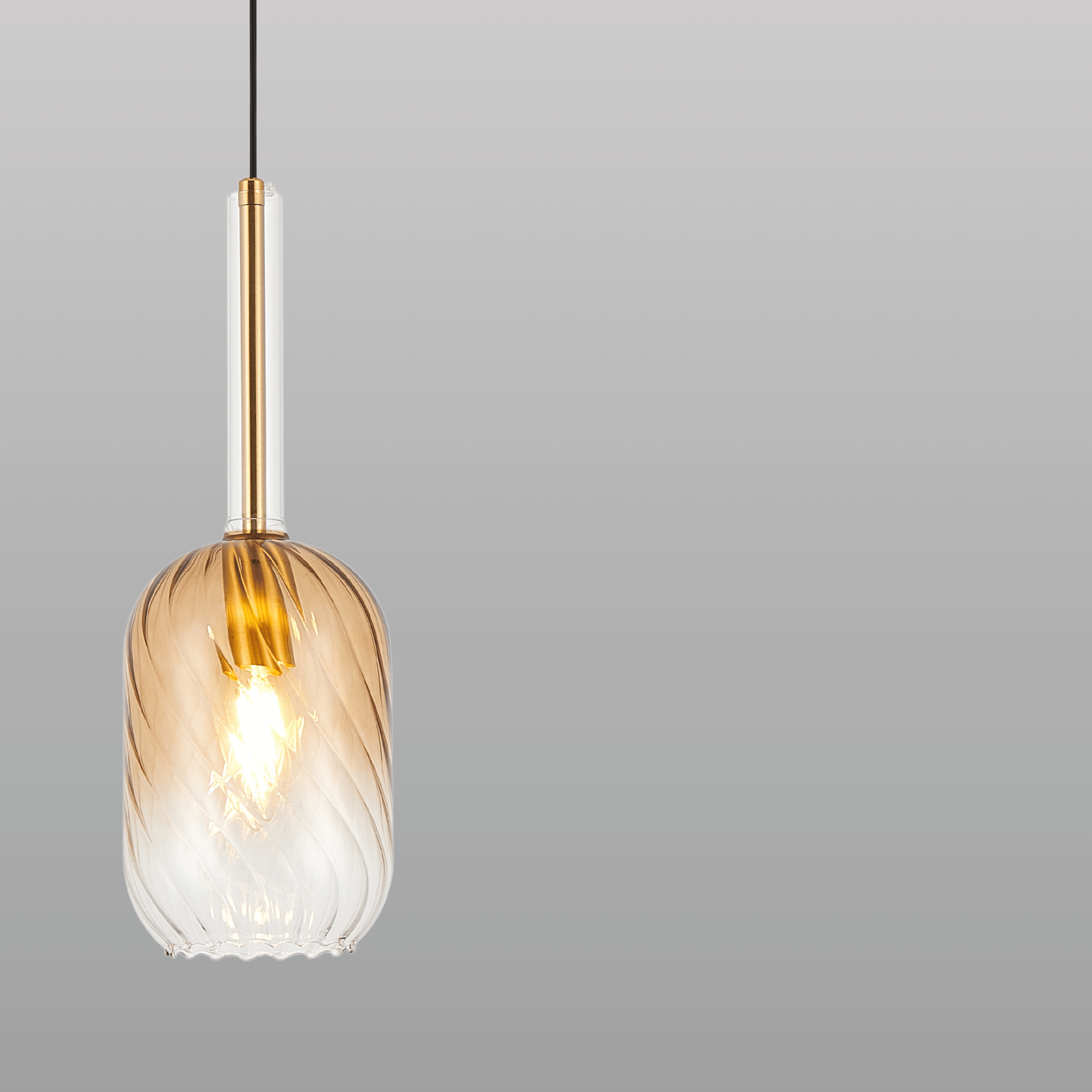 Spiral Glass Hanging Light