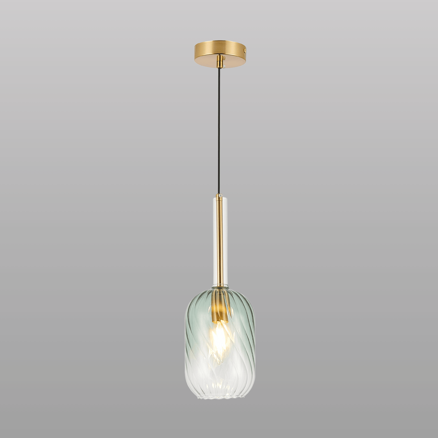 Spiral Glass Hanging Light