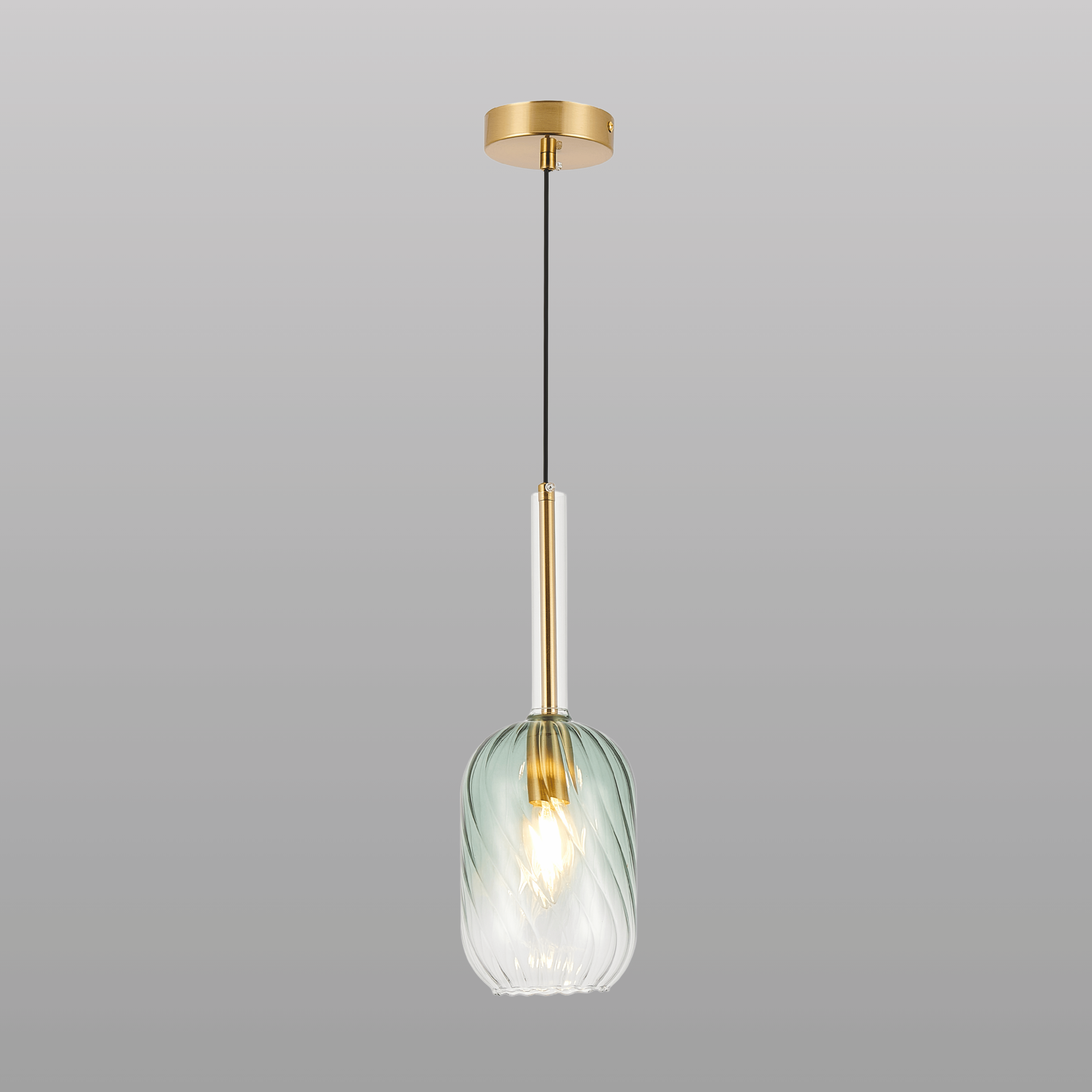 Spiral Glass Hanging Light