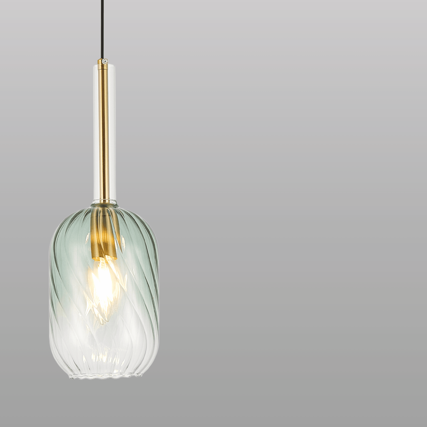 Spiral Glass Hanging Light