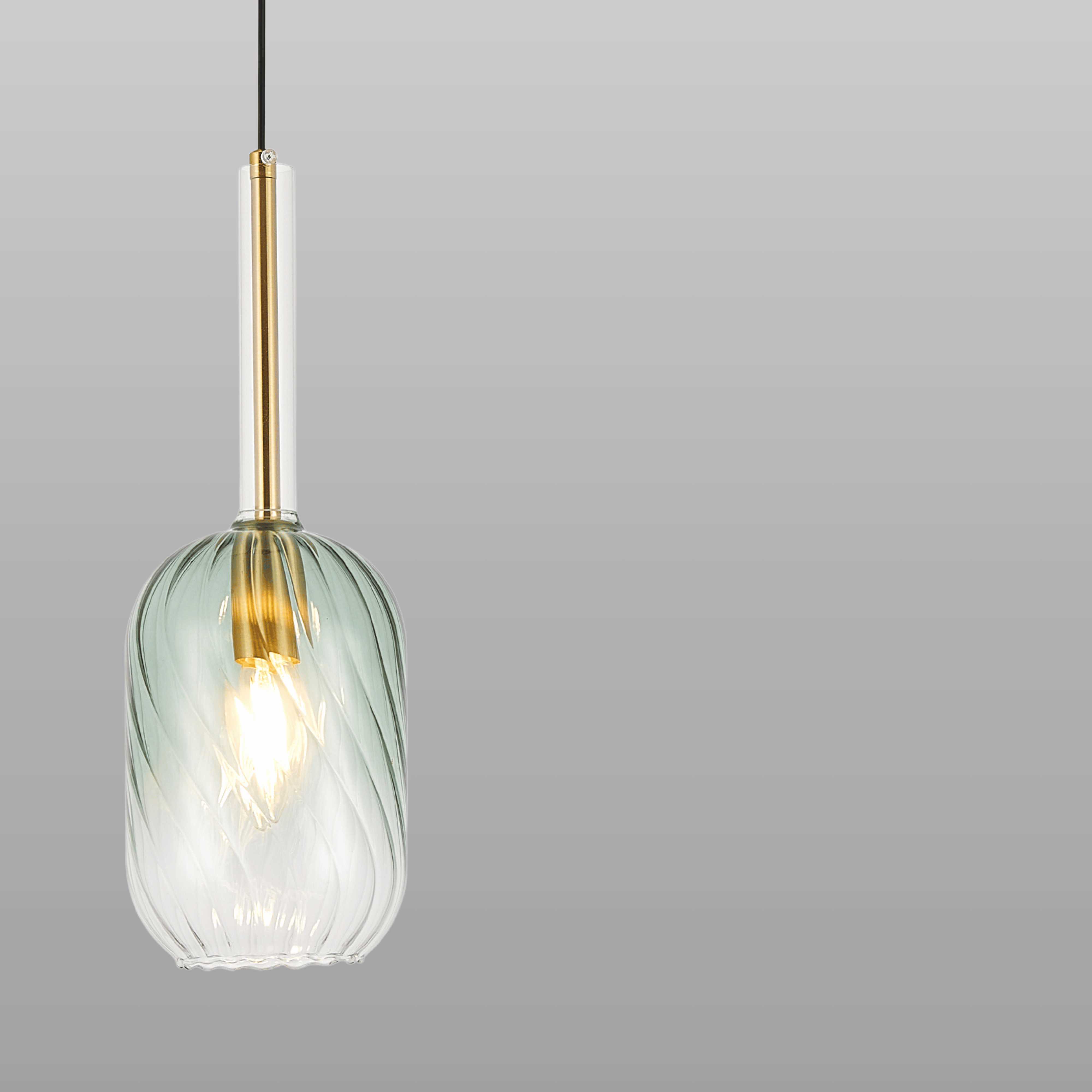 Spiral Glass Hanging Light