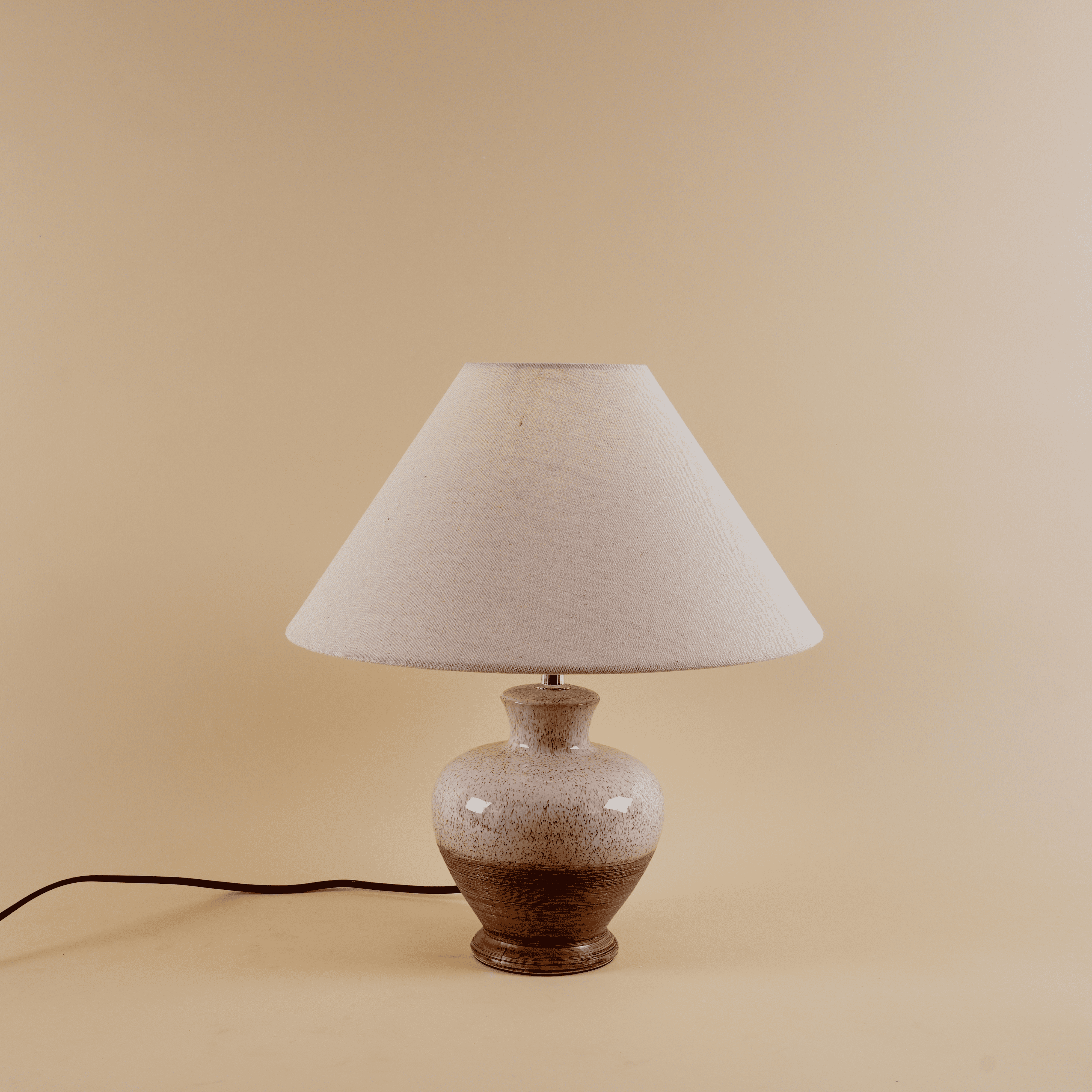 Rustic Glow Table Lamp - Teenbatti