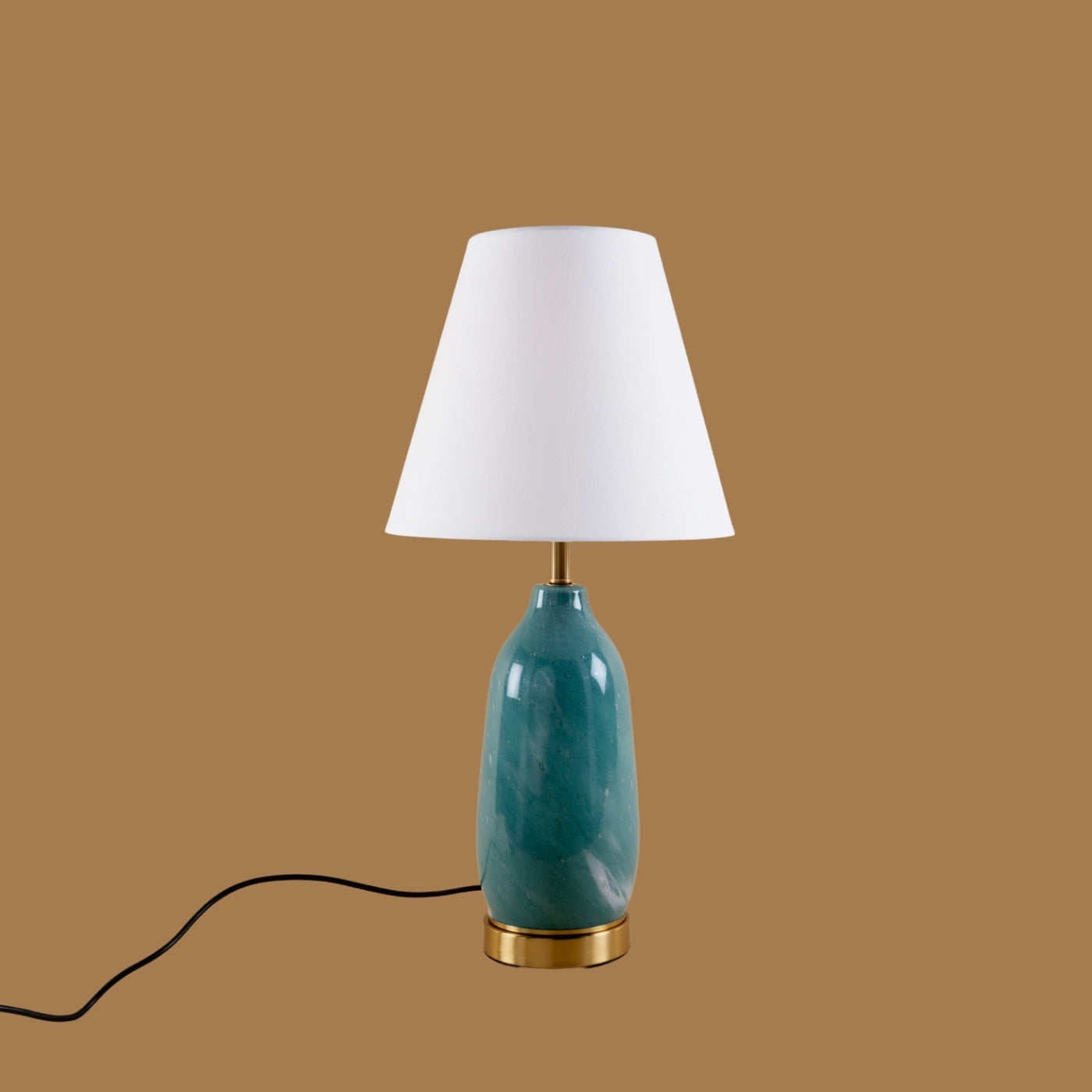 Elegant Teal Ceramic Table Lamp