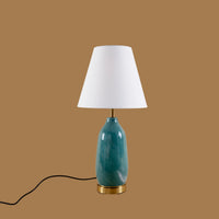 Elegant Teal Ceramic Table Lamp