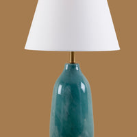 Elegant Teal Ceramic Table Lamp
