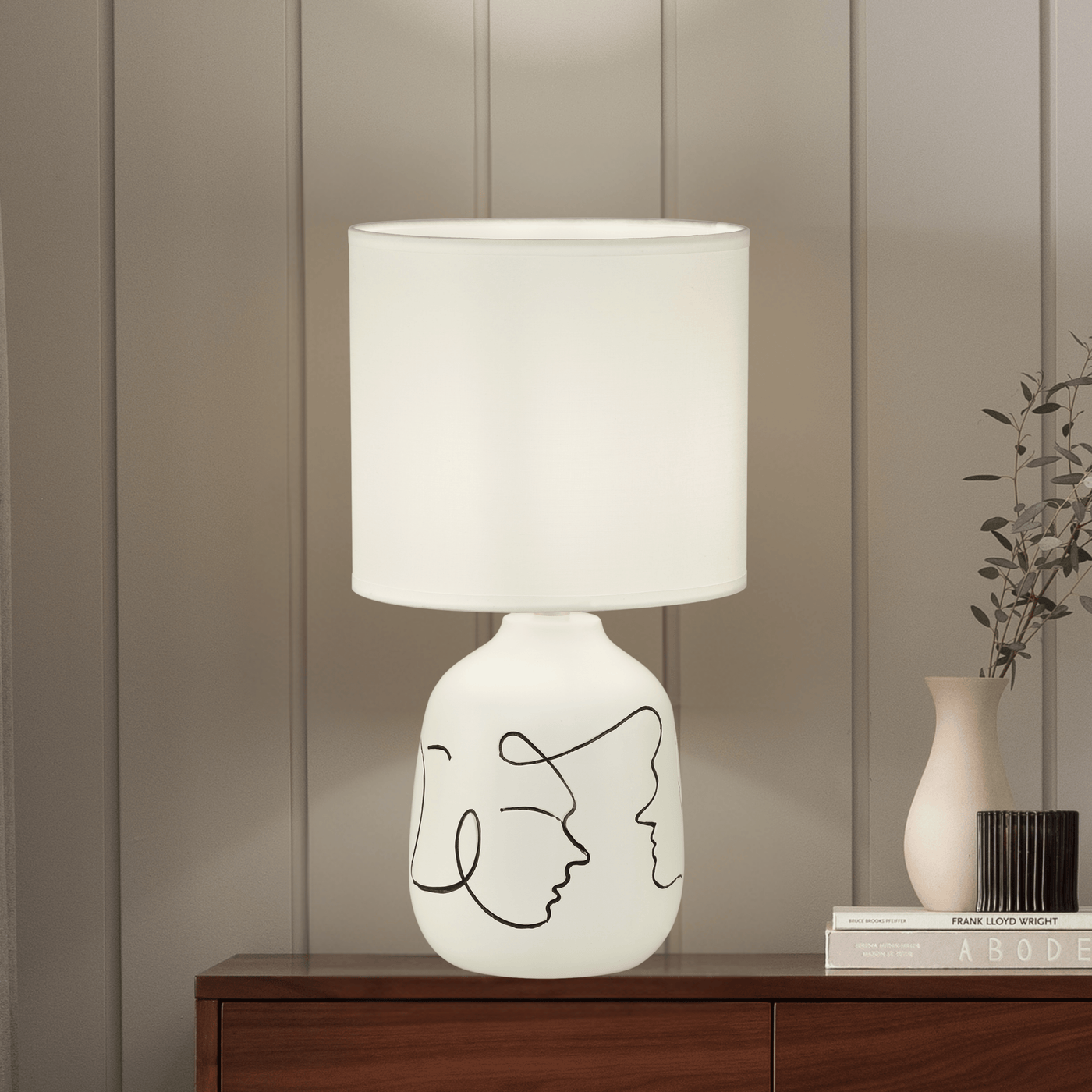 Abstract Faces Table Lamp