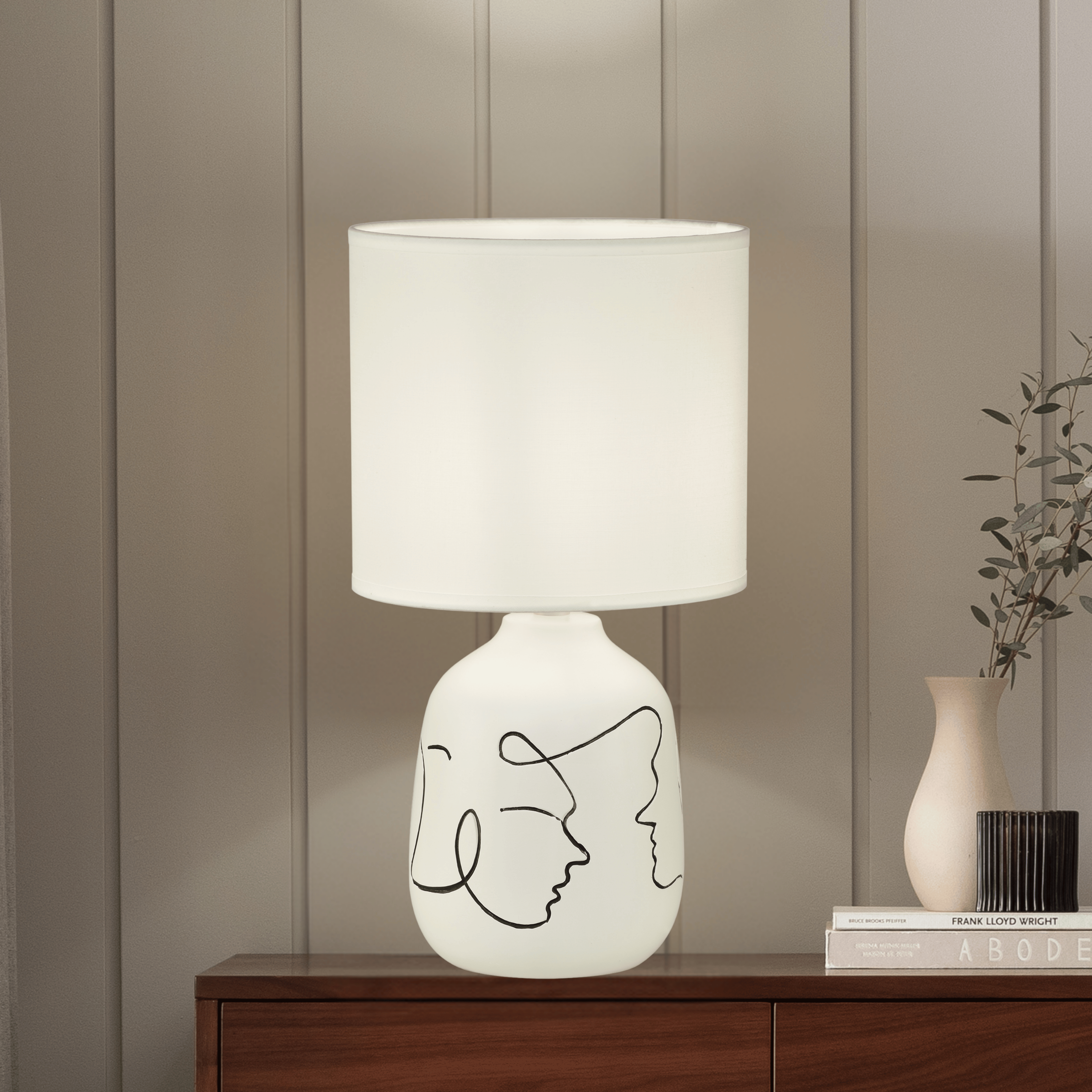 Abstract Faces Table Lamp