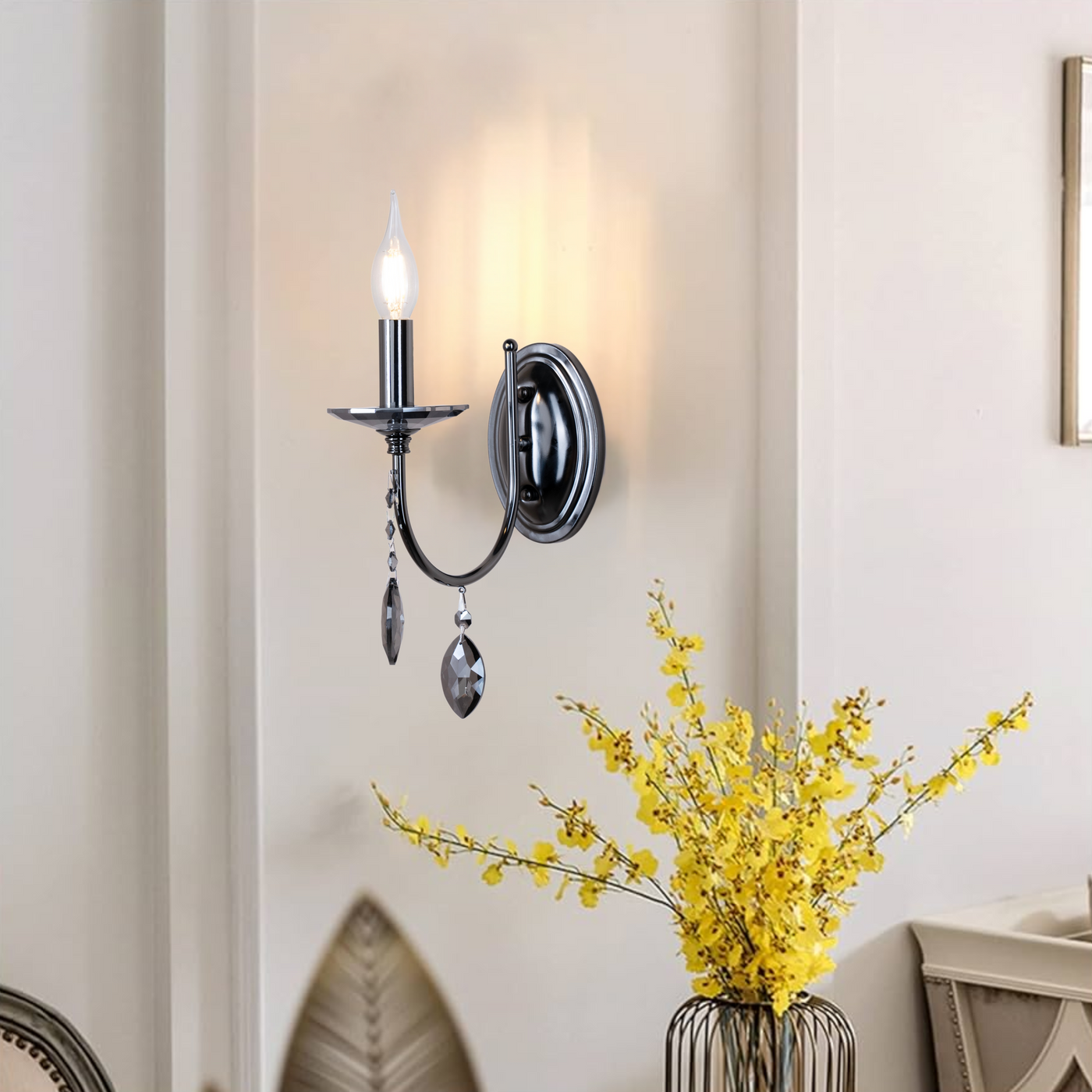 Crown Crystal Wall Light - Teenbatti