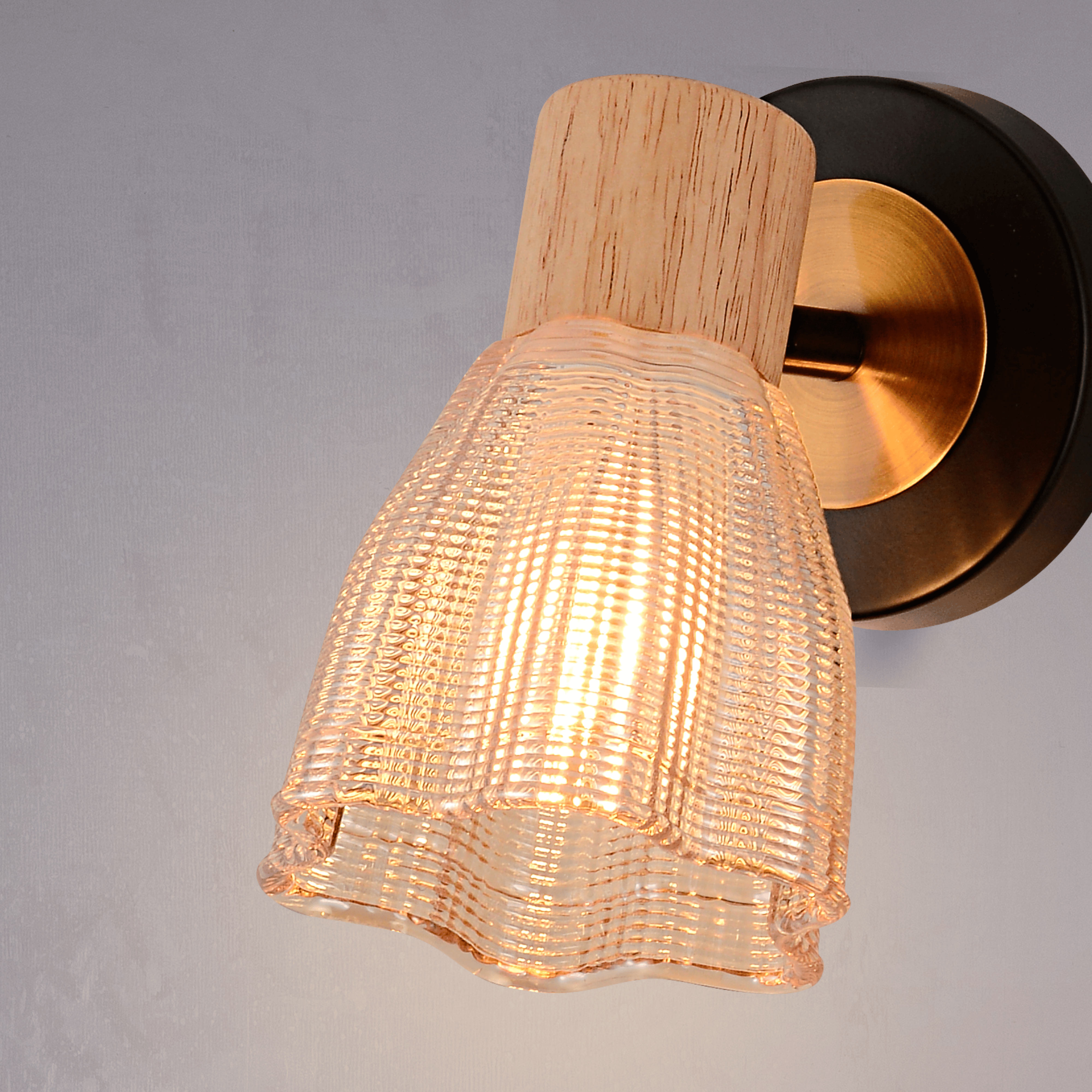 Flora Bloom Single Wall Light Amber