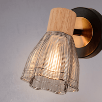 Flora Bloom Single Wall Light Smoke Grey