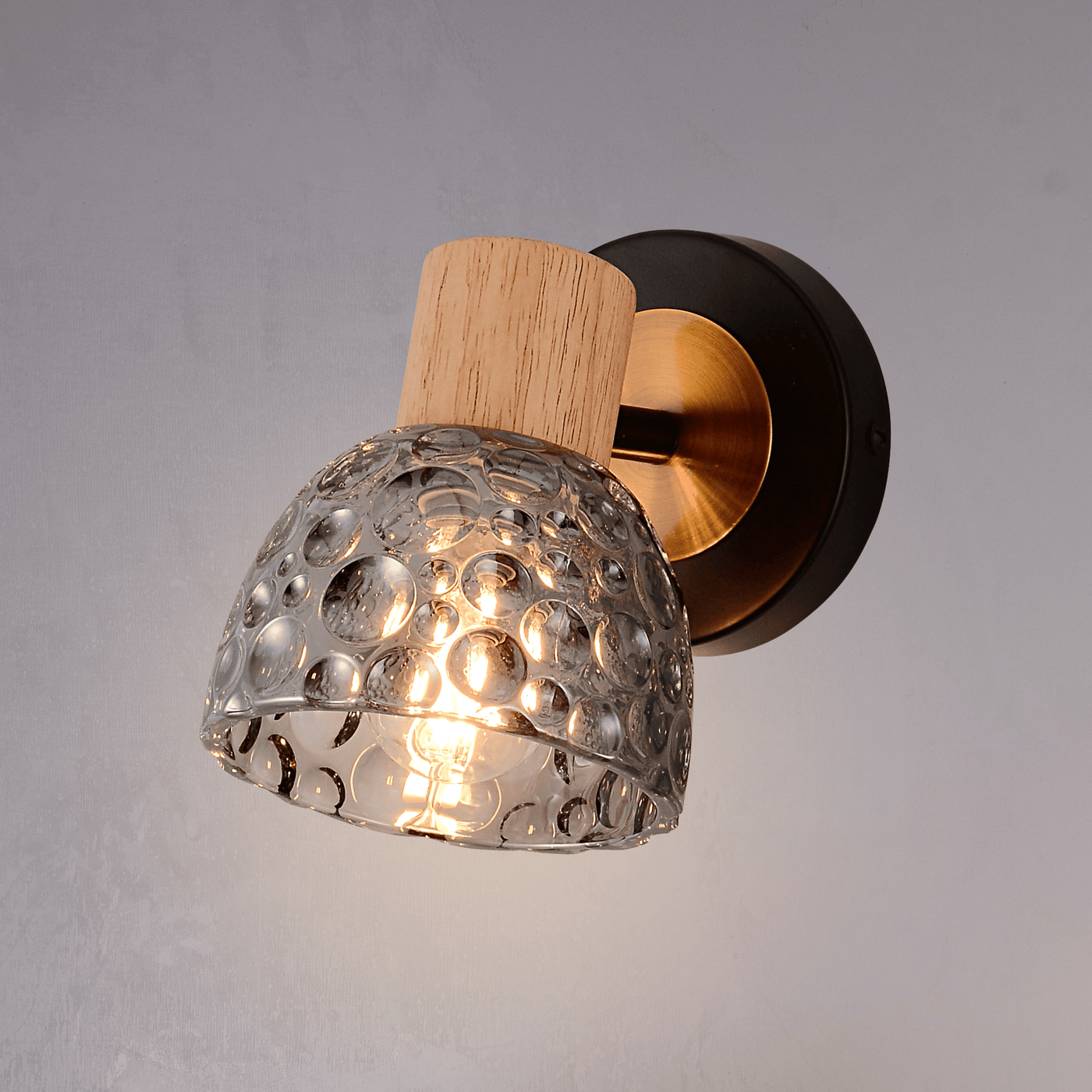 Bubble Bloom Single Wall Light Smoke Grey