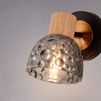 Bubble Bloom Single Wall Light Smoke Grey