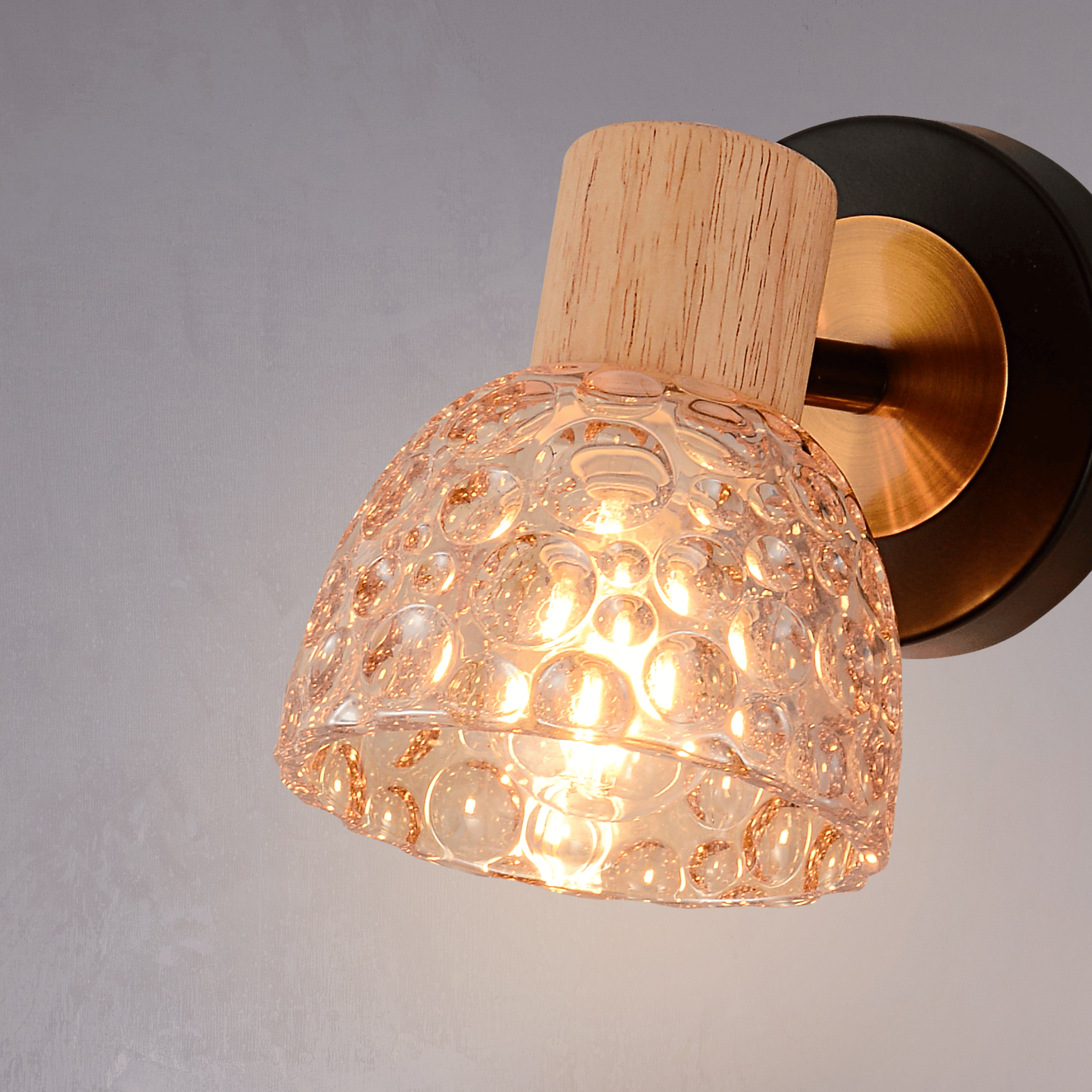 Bubble Bloom Single Wall Light Amber