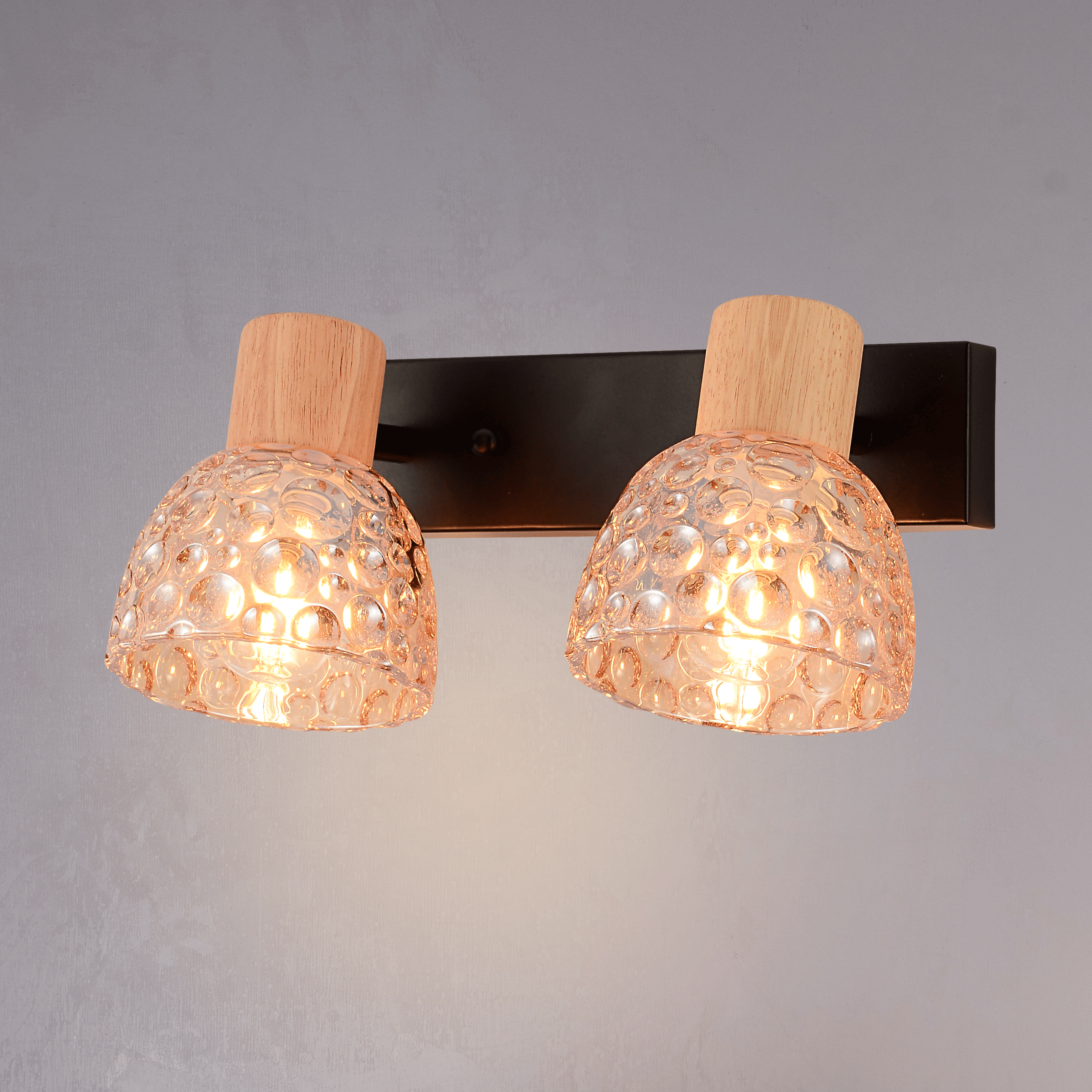 Bubble Bloom Double Wall Light Amber