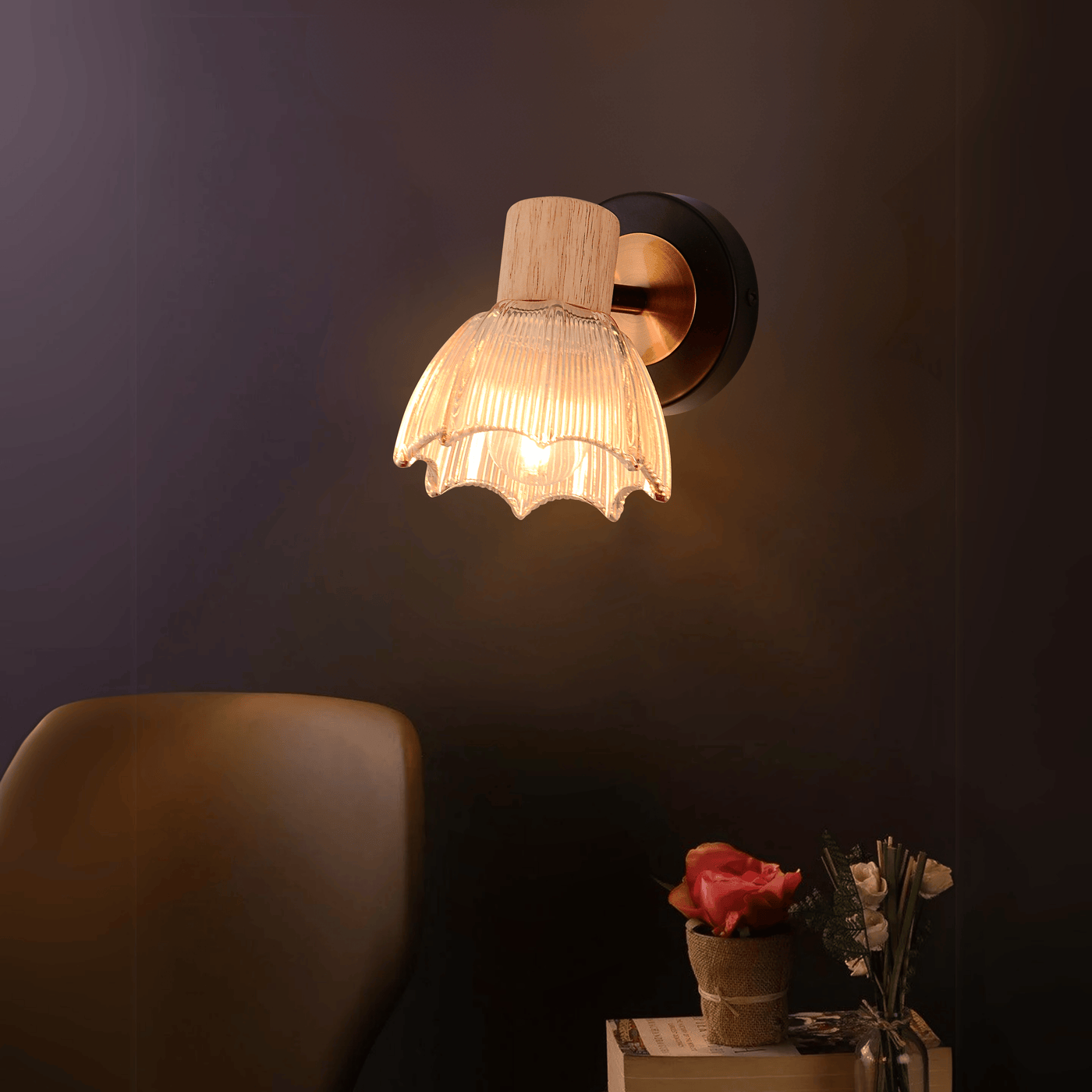 Umbrella Single Wall Light Amber