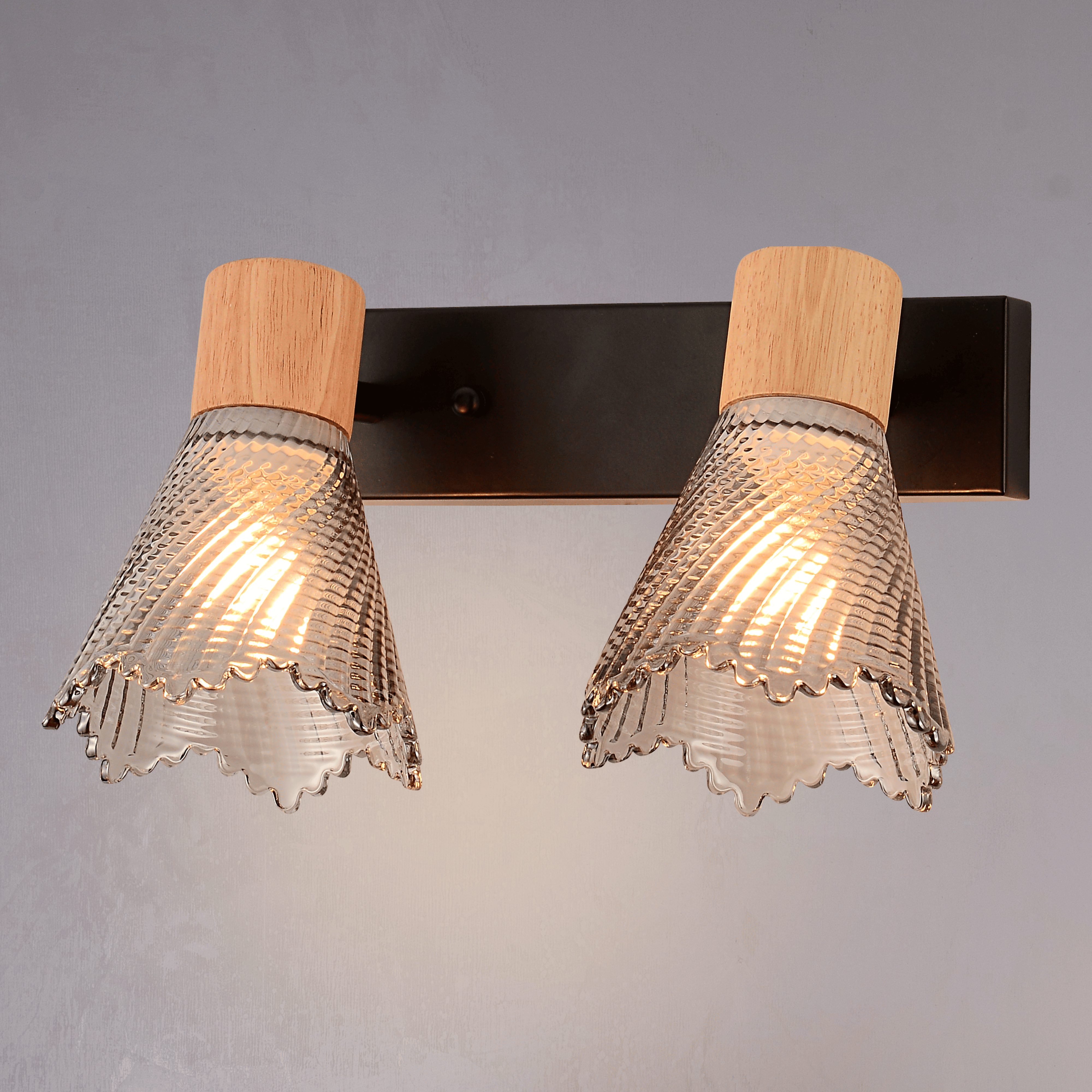 Wave Cona Double Wall Light - Teenbatti