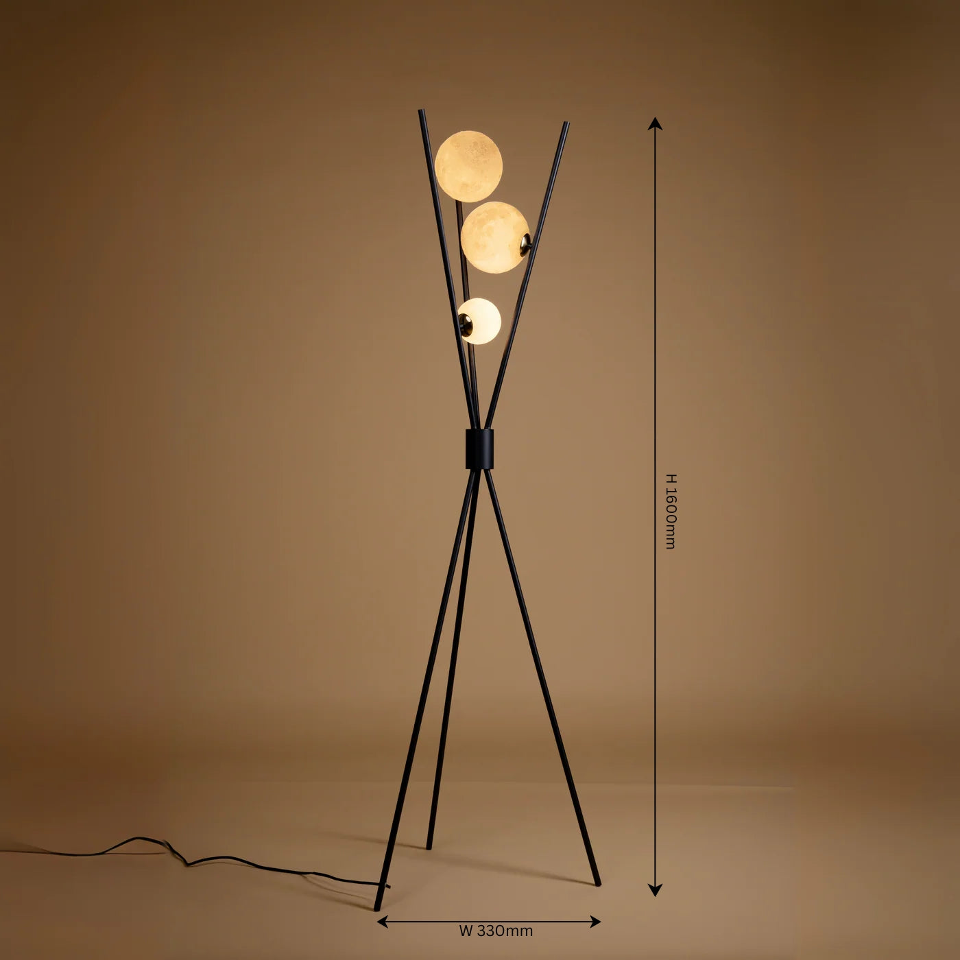Tripod Moon Floor Lamp