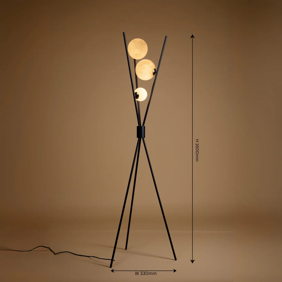 Tripod Moon Floor Lamp