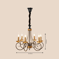 Whimsical Black Chandelier - Teenbatti