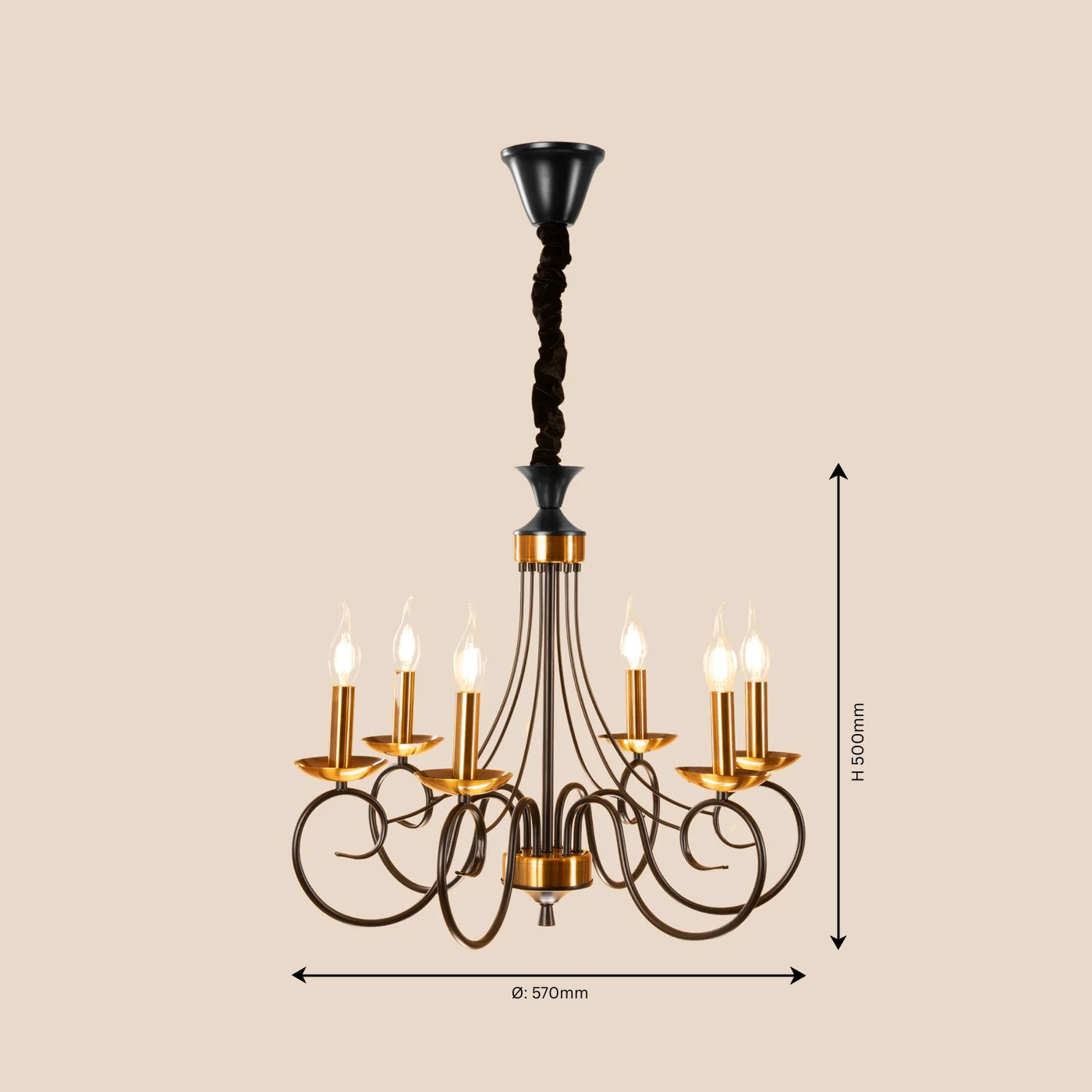 Whimsical Black Chandelier