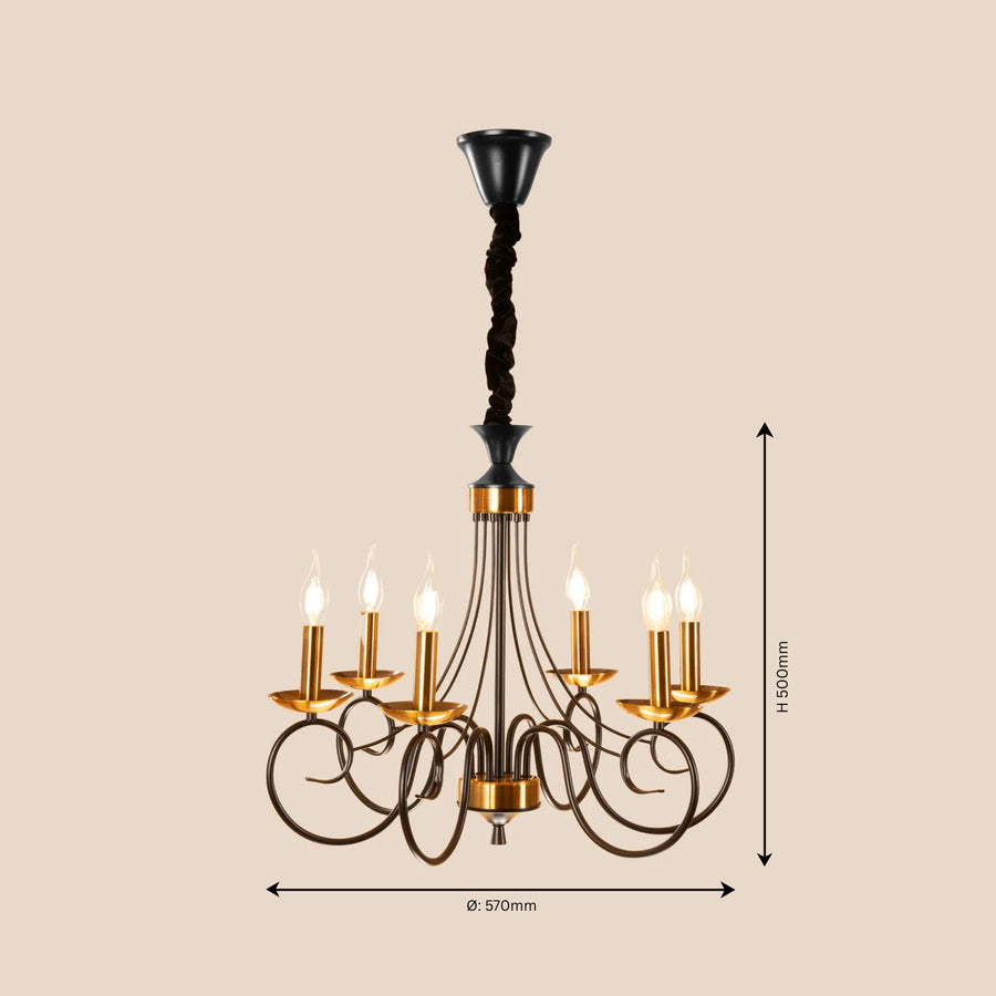 Whimsical Black Chandelier