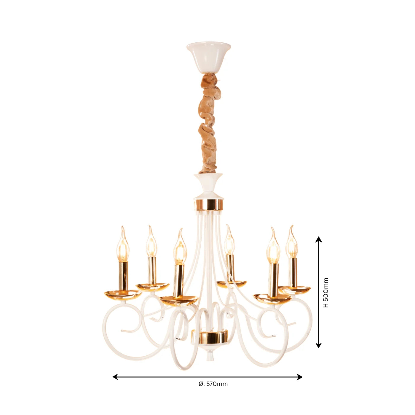 Whimsical White Chandelier - Teenbatti
