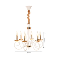 Whimsical White Chandelier - Teenbatti